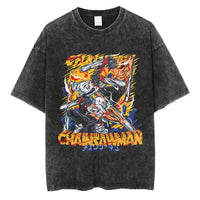 Chainsaw Man Acid Washed Tee 3