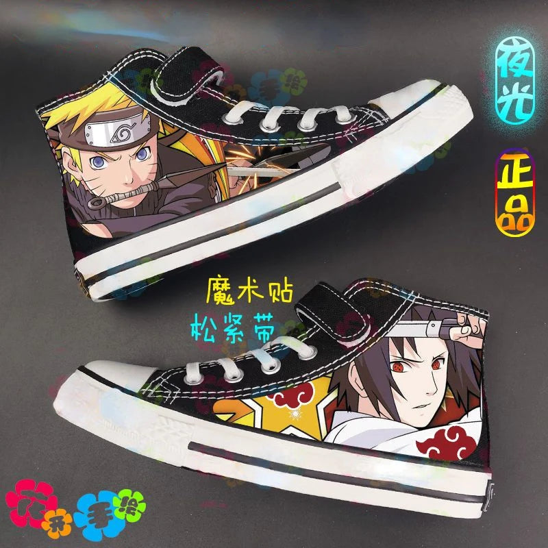 Naruto Sasuke Kids Canvas Shoes