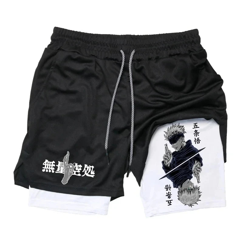 Jujutsu Kaisen 2-in-1 Training Shorts | JJK Athletic Wear