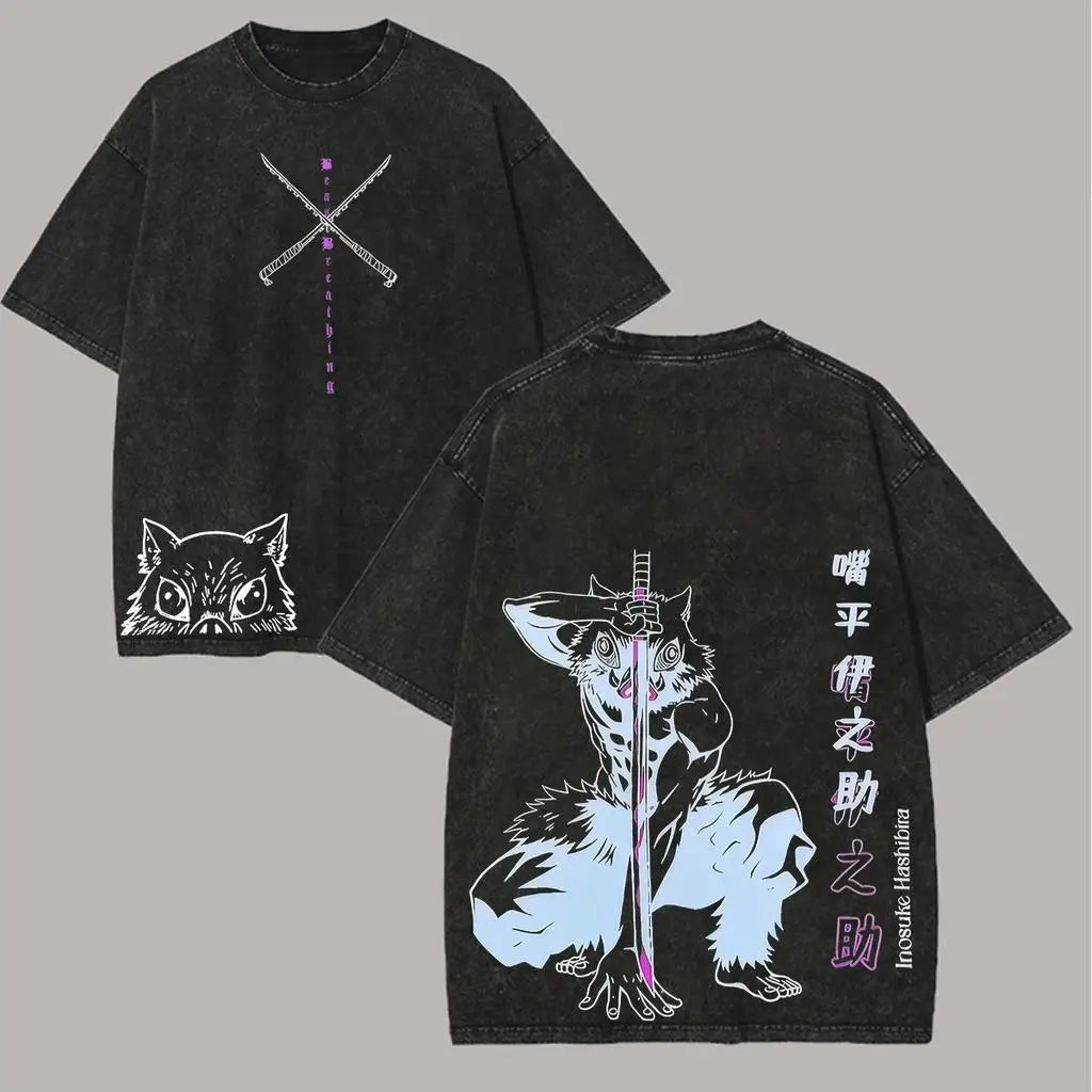 Demon Slayer Acid Washed T-Shirt