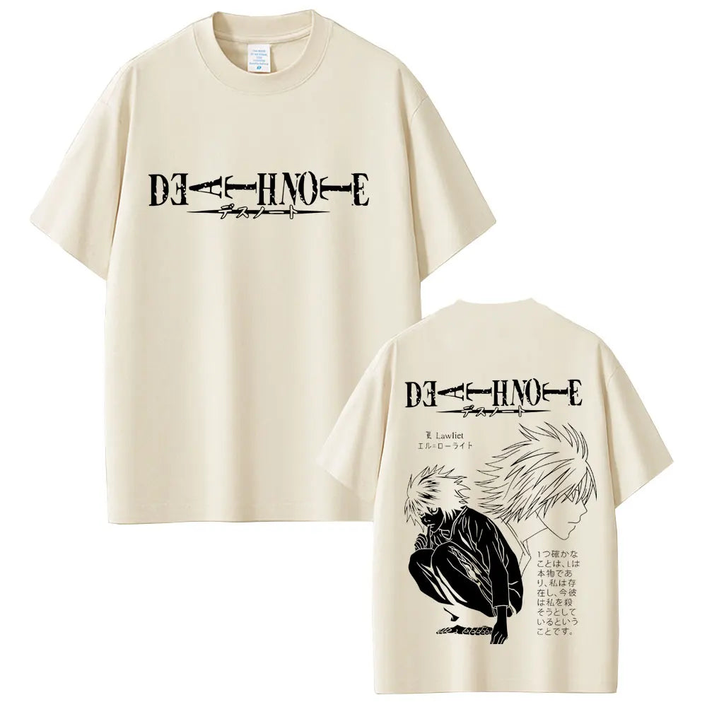 Death Note T-shirt Yagami Light Graphic T Shirts