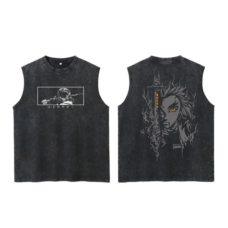 Demon Slayer Tank Tops Man Sleeveless gym shirt