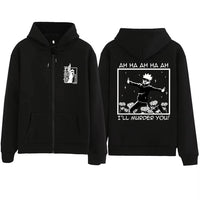 Satoru Gojo Zippered Hoodie Streetwear Men Clothing 2