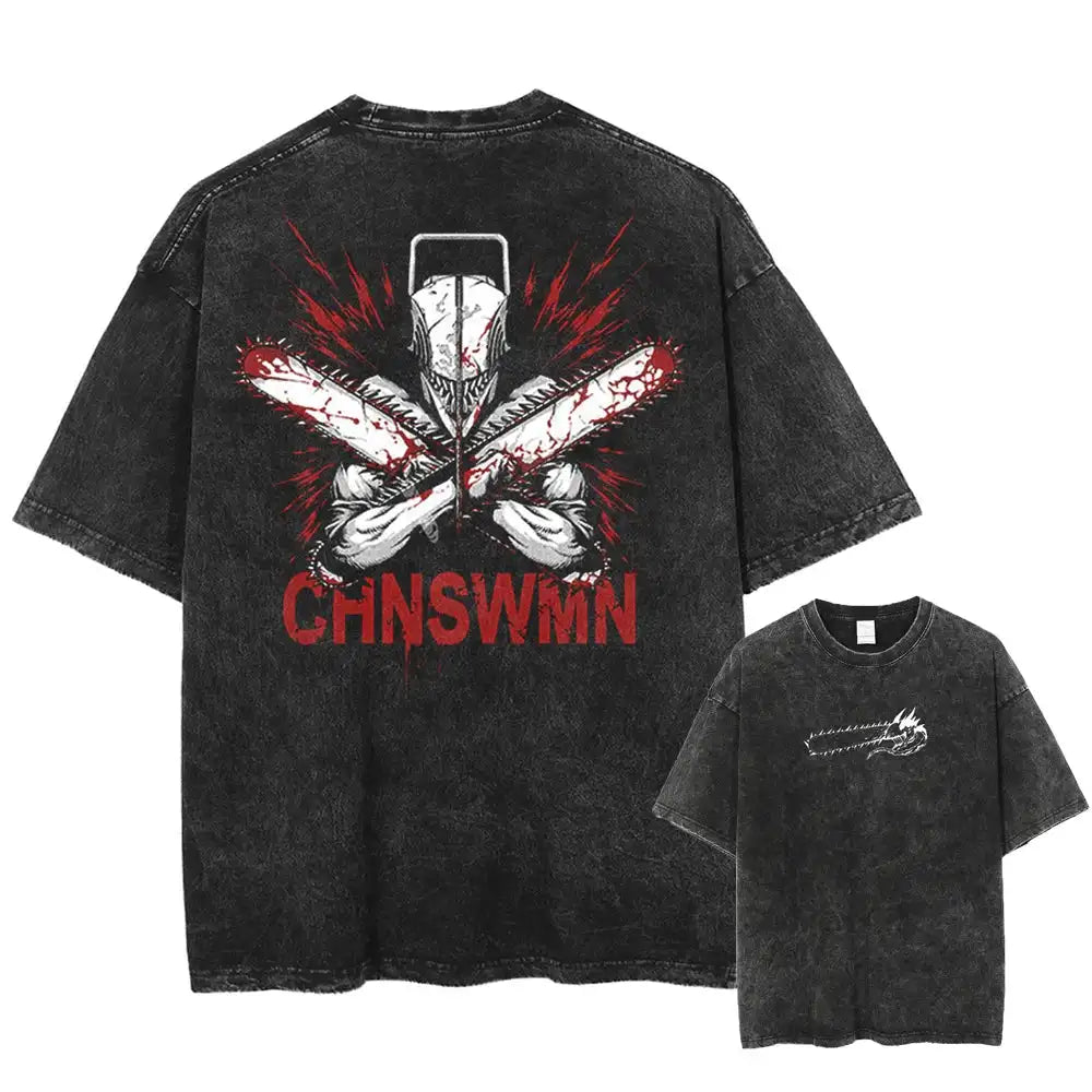 Chainsaw Man Acid Washed T-Shirt