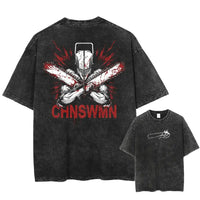 Chainsaw Man Acid Washed Tee 1