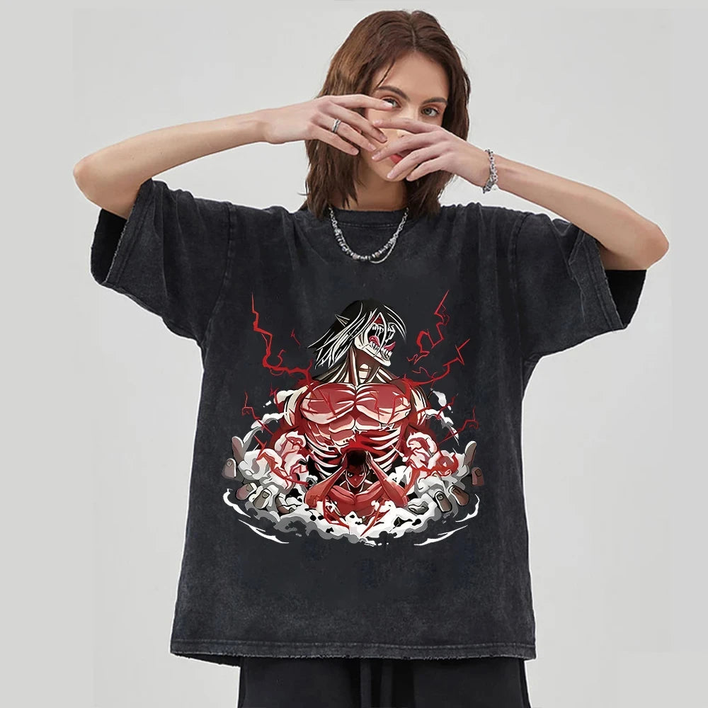 Attack on Titan Vintage Tee | Unisex Anime Streetwear