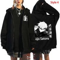 Satoru Gojo Zippered Hoodie Streetwear Men Clothing 6